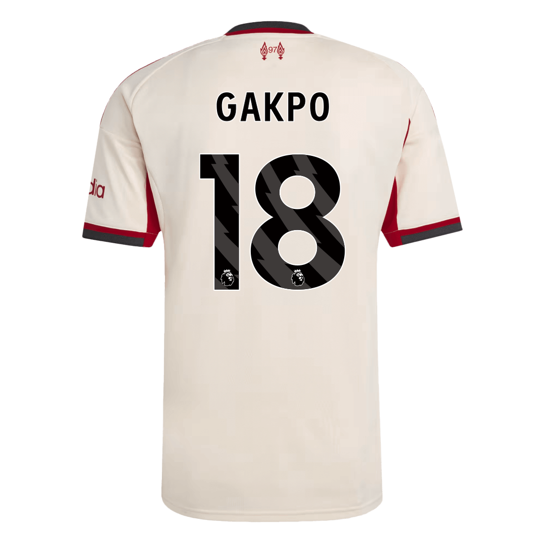 GAKPO #18 Liverpool Mens Away Soccer Jersey 2025/26 White
