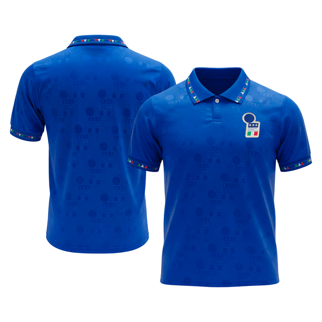 Retro Italy Mens Home Soccer Jersey 1994 Blue