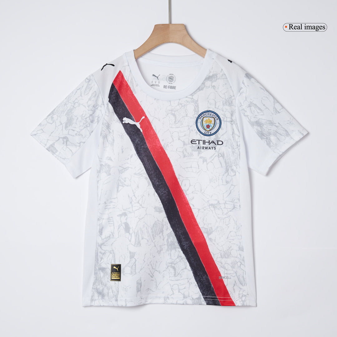Manchester City Kids Soccer Kit World Cup KidSuper 2025/26 White