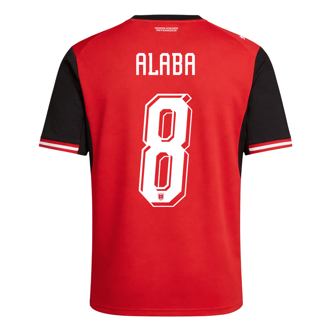 ALABA #8 Austria Mens Home Soccer Jersey World Cup 2026 Red