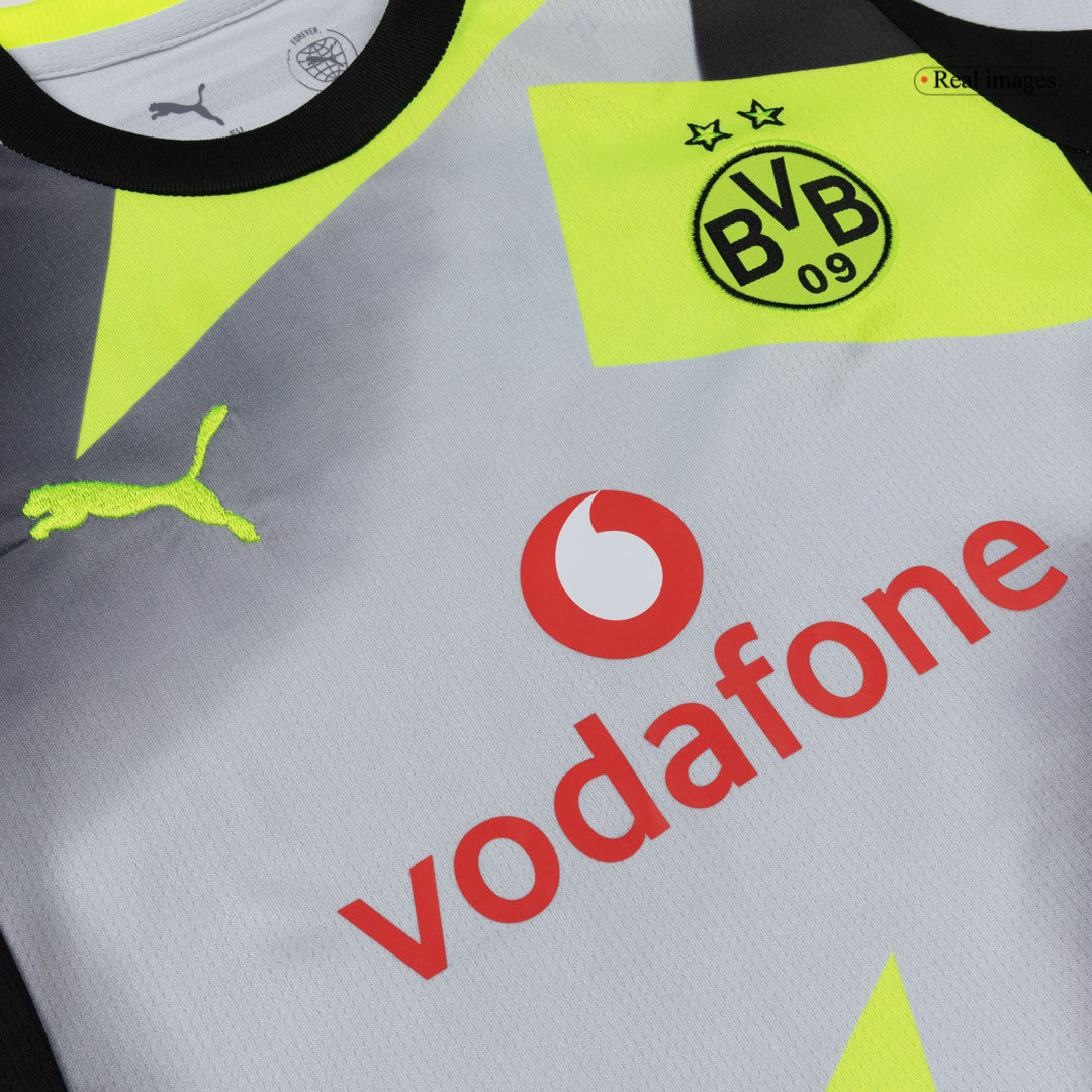 Borussia Dortmund Kids Away Soccer Kit 2025/26 Gray