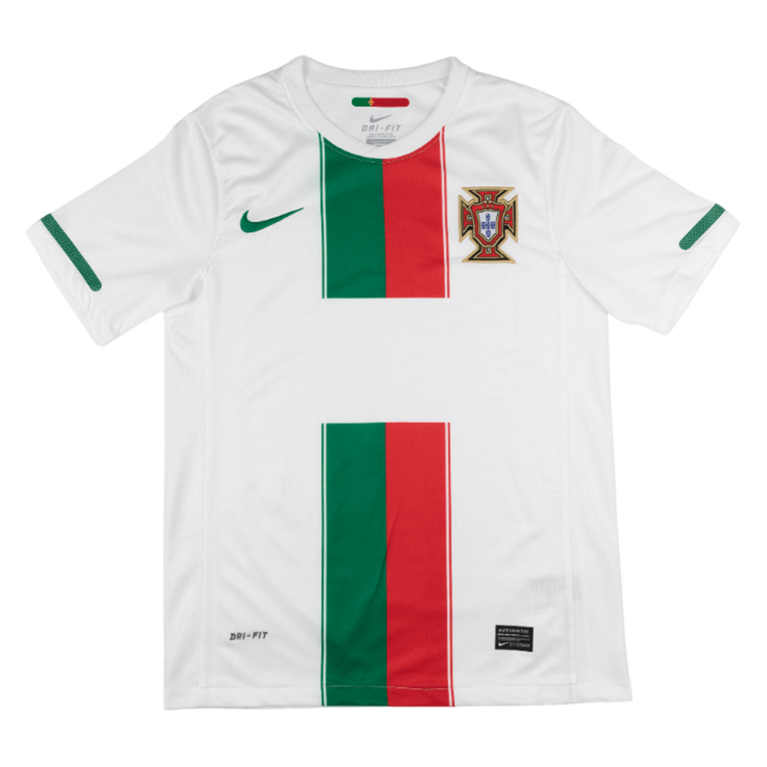 Retro Portugal Mens Away Soccer Jersey 2010 White