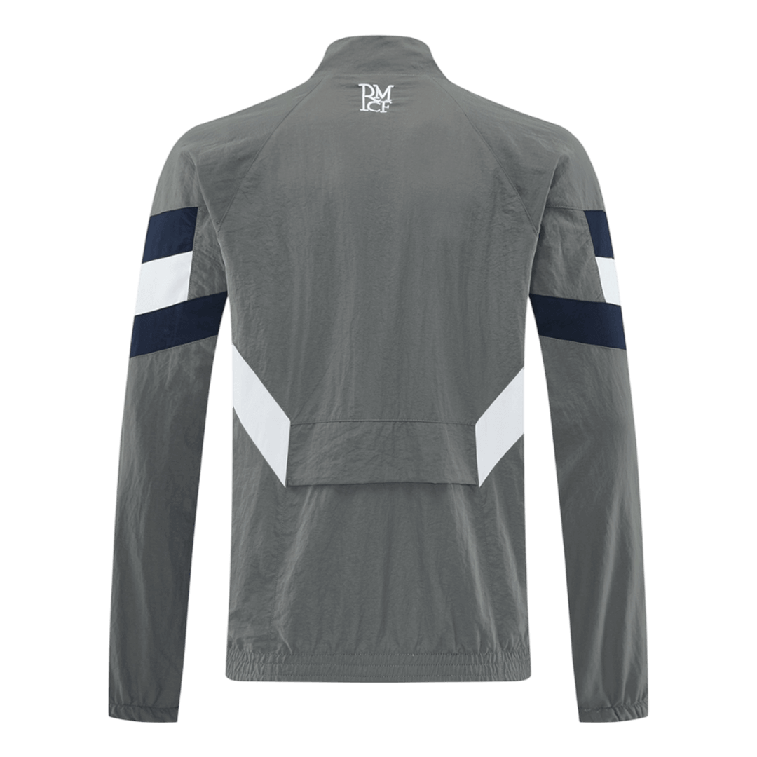 Real Madrid Mens Windbreaker Jacket 2025/26 Gray