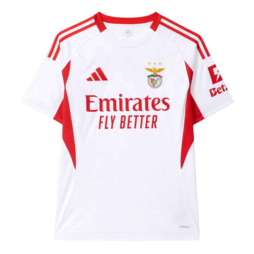 Benfica Mens Third Away Soccer Jersey 2025/26 White