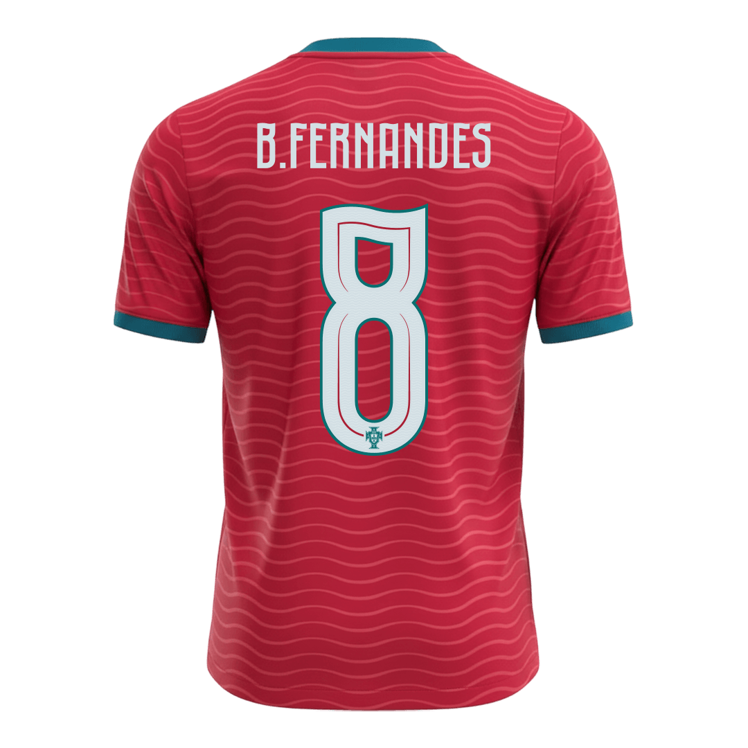 B.FERNANDES #8 Portugal Mens Home Soccer Jersey World Cup 2026 Red [PREMIUM]