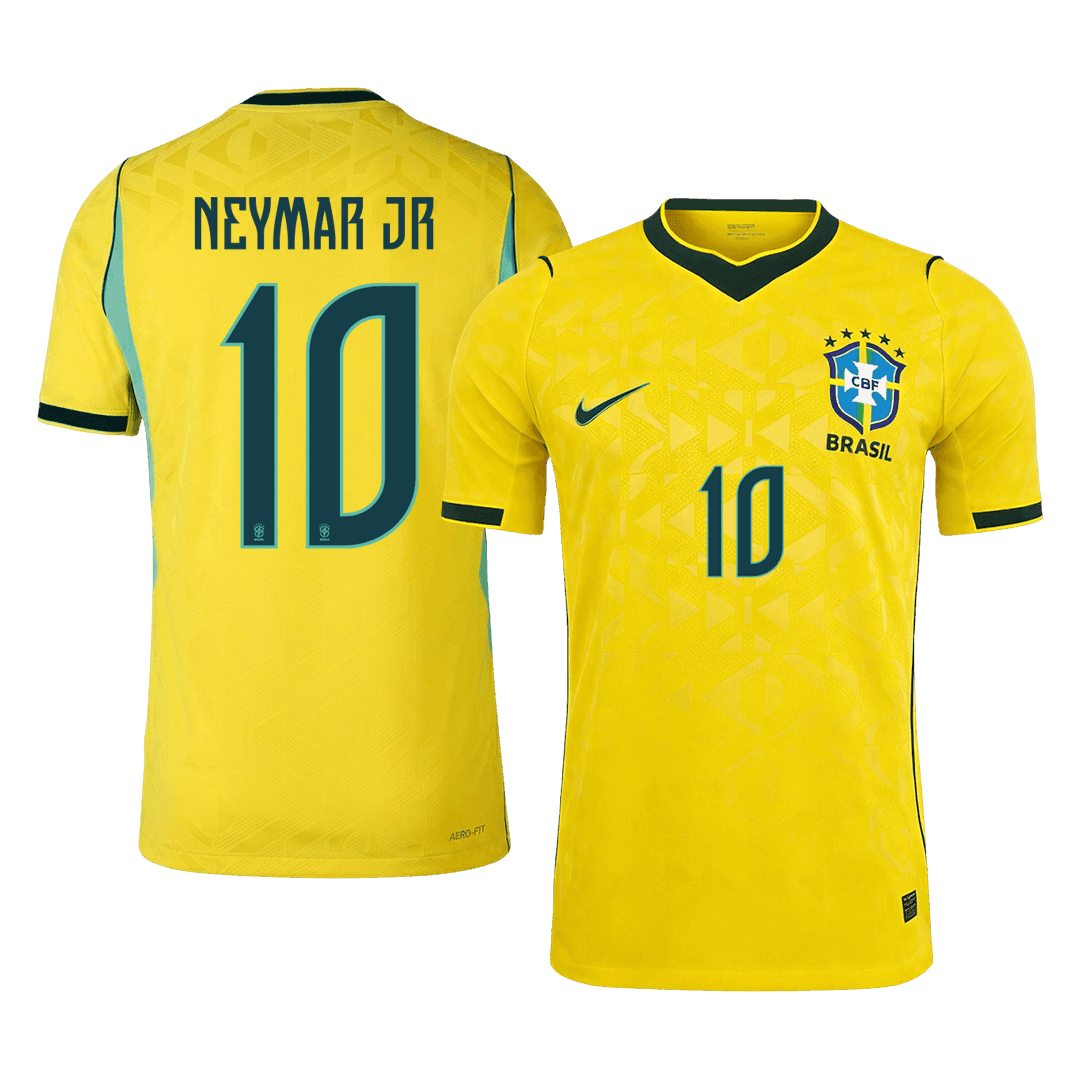 NEYMAR JR #10 Brazil Mens Home Soccer Jersey World Cup 2026 Yellow - Player Version