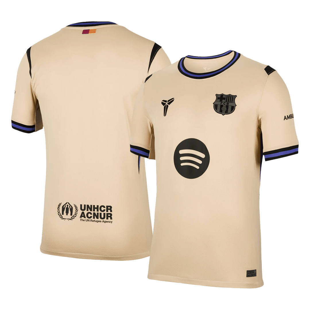 Barcelona Mens Away Soccer Jersey 2025/26 Yellow