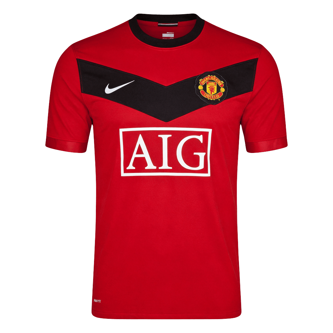 Retro Manchester United Mens Home Soccer Jersey 2009/10 Red