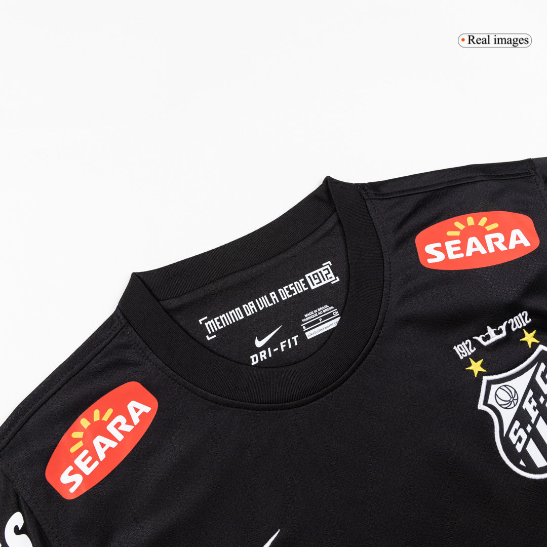 Retro Santos FC Mens Away Soccer Jersey 2011/12 Black