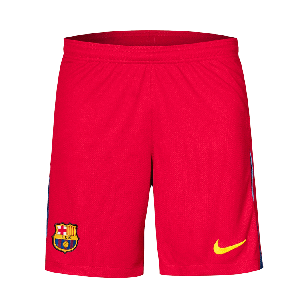 Barcelona Mens Fourth Away Soccer Shorts 2025/26 Red