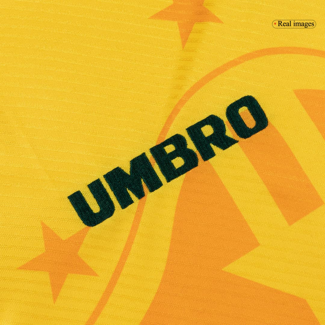 Retro Brazil Mens Home Soccer Jersey 1994 Yellow
