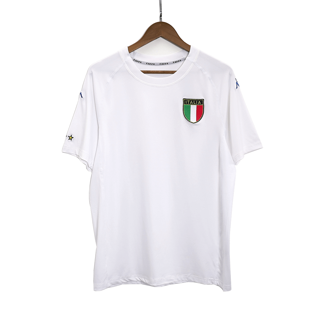 Retro Italy Mens Away Soccer Jersey World Cup 2002 White