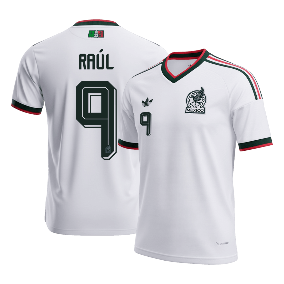RAÚL #9 Mexico Mens Away Soccer Jersey World Cup 2026 White