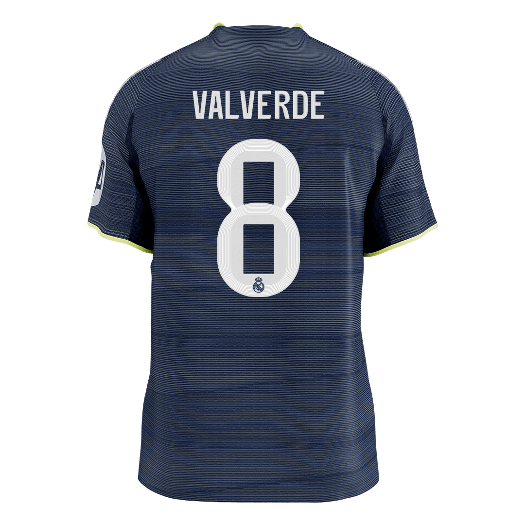 VALVERDE #8 Real Madrid Mens Away Soccer Jersey 2025/26 Navy - Player Version [PREMIUM]