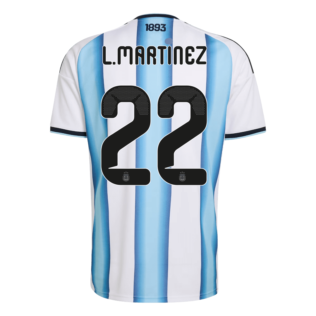 L. MARTINEZ #22 Argentina Mens Home Soccer Jersey World Cup 2026 Blue&White [PREMIUM]