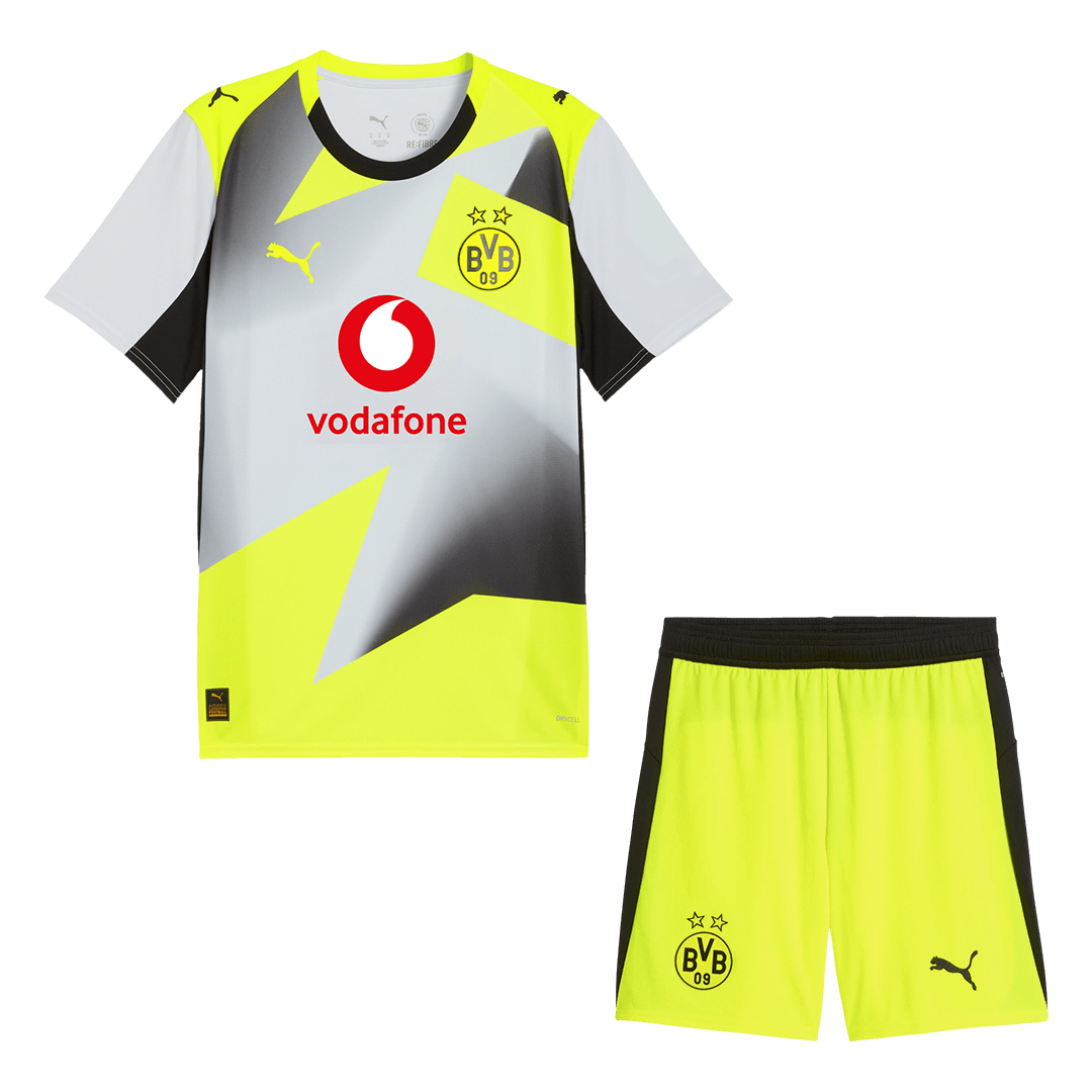 Borussia Dortmund Mens Away Soccer Kit 2025/26 Gray