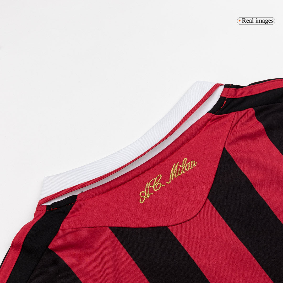 Retro AC Milan Mens Home Soccer Jersey 2009/10 Red&Black