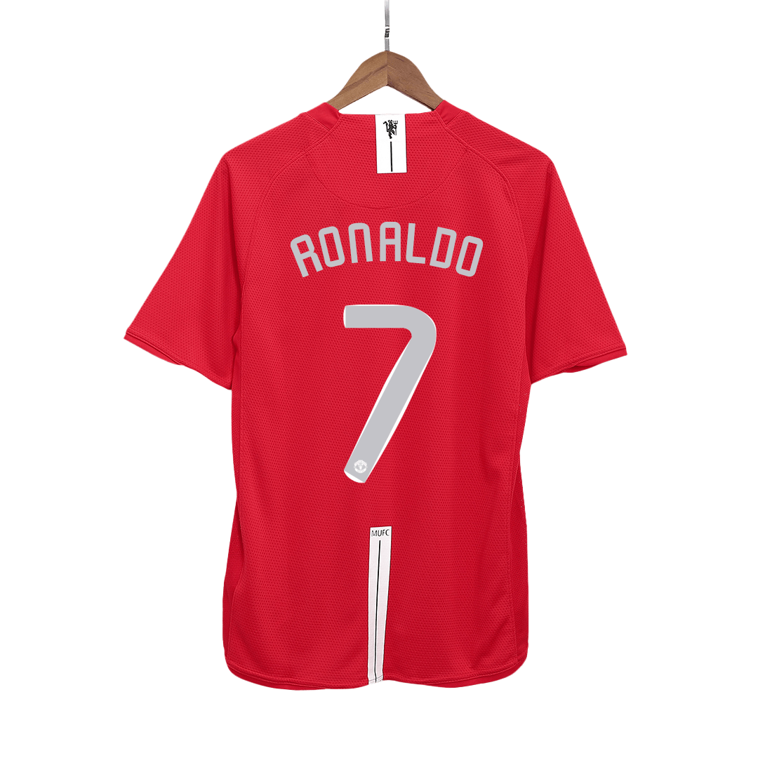 Retro RONALDO #7 Manchester United Mens Home Soccer Jersey UCL Final UCL 2007/08 Red