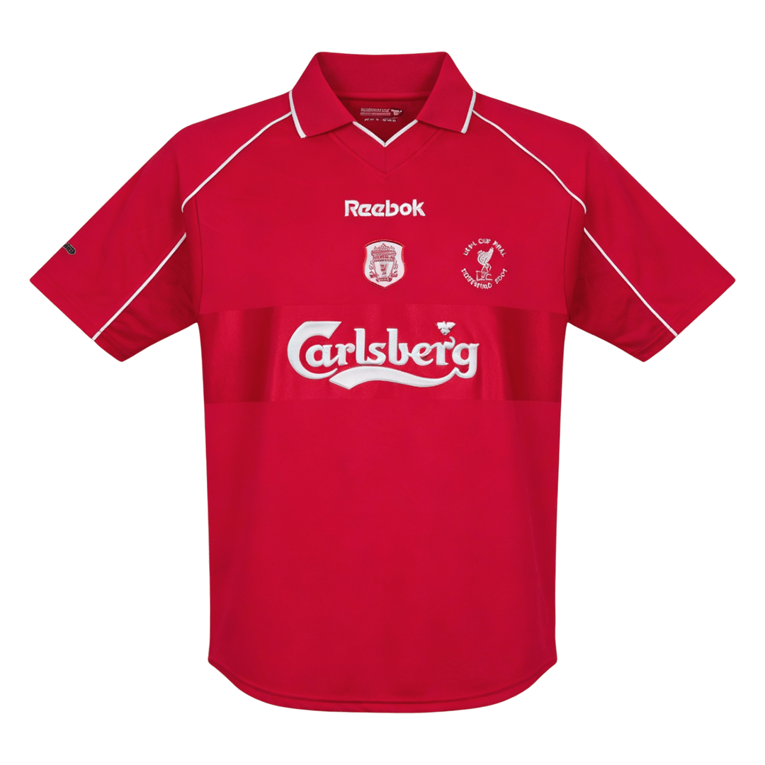 Retro Liverpool Mens Home Soccer Jersey 2000/01 Red