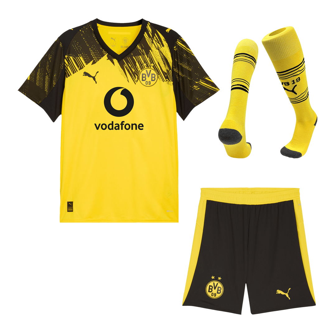 Borussia Dortmund Mens Home Soccer Full Set 2025/26 Yellow