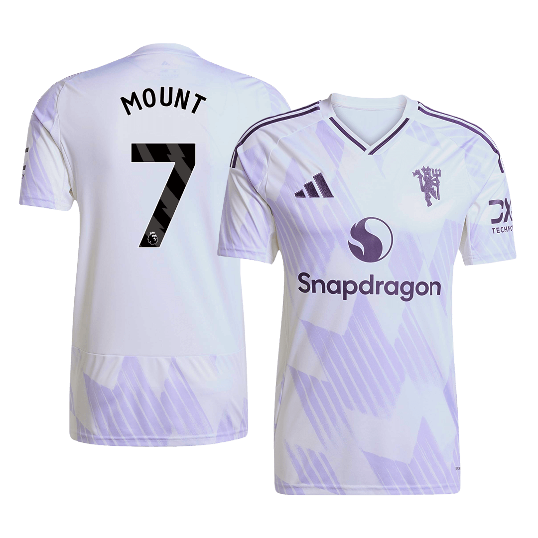 MOUNT #7 Manchester United Mens Away Soccer Jersey 2025/26 White