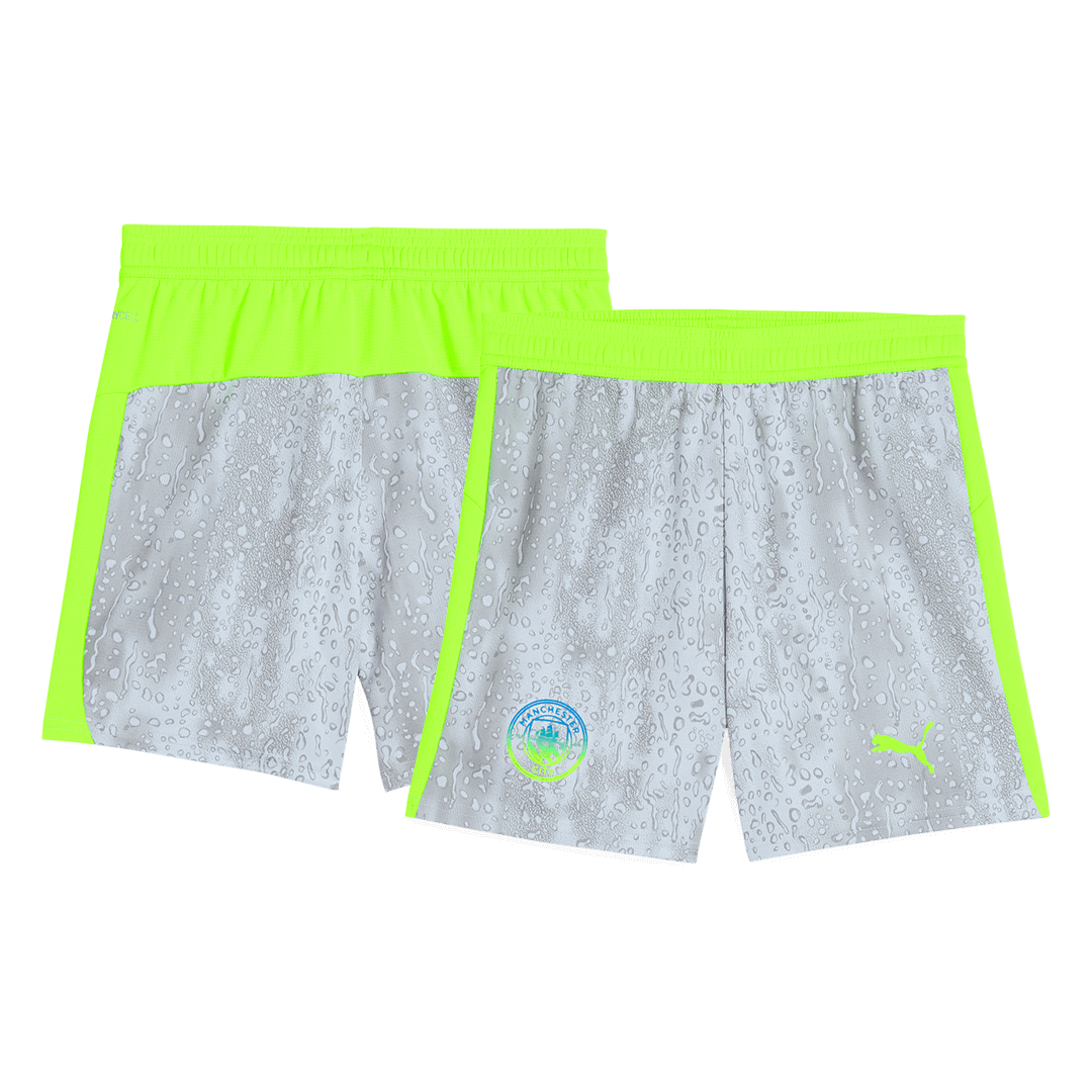 Manchester City Mens Third Away Soccer Full Set 2025/26 Gray