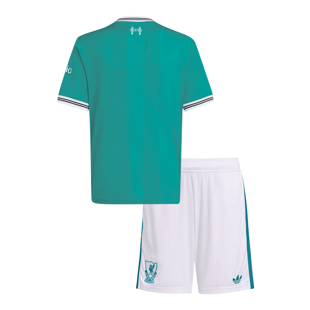Liverpool Kids Third Away Soccer Kit 2025/26 Green