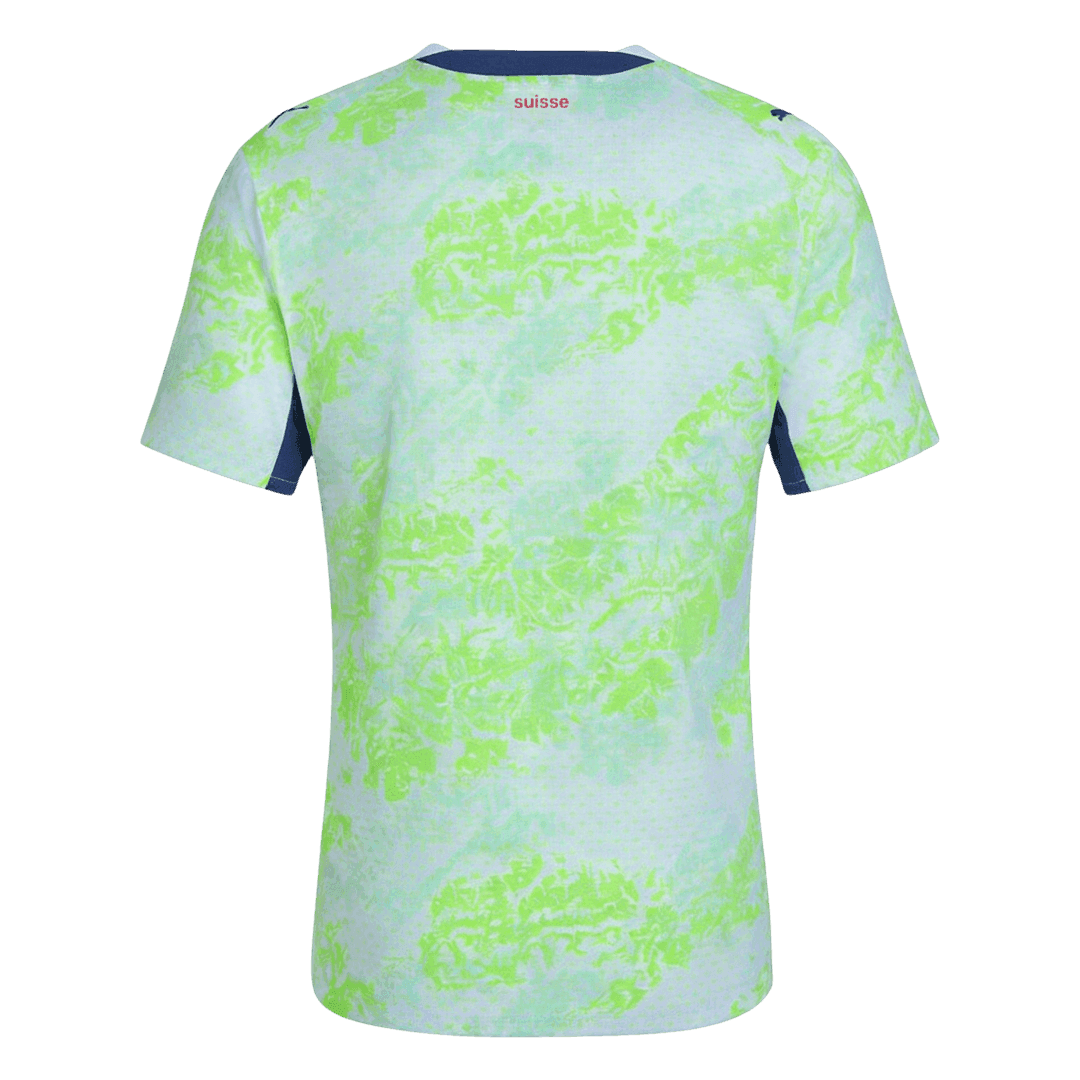 Switzerland Mens Away Soccer Jersey World Cup 2026 Green - Player Version