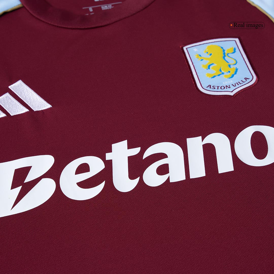 Aston Villa Mens Home Soccer Jersey 2025/26 Red