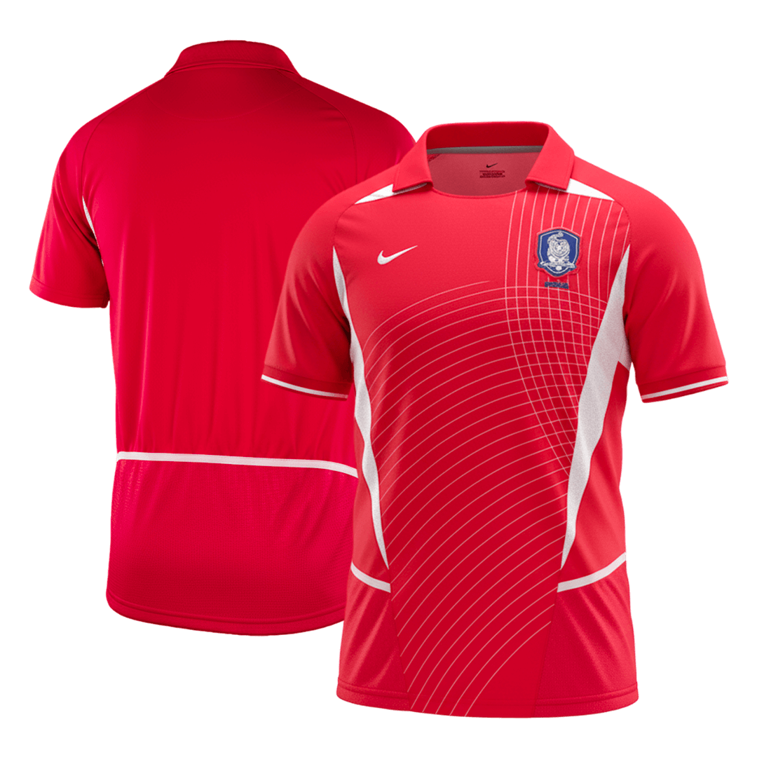 Retro South Korea Mens Home Soccer Jersey 2002 Red
