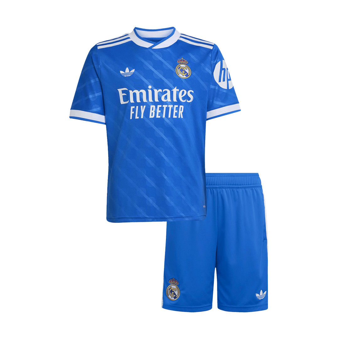 Real Madrid Kids Third Away Soccer Kit 2025/26 Blue