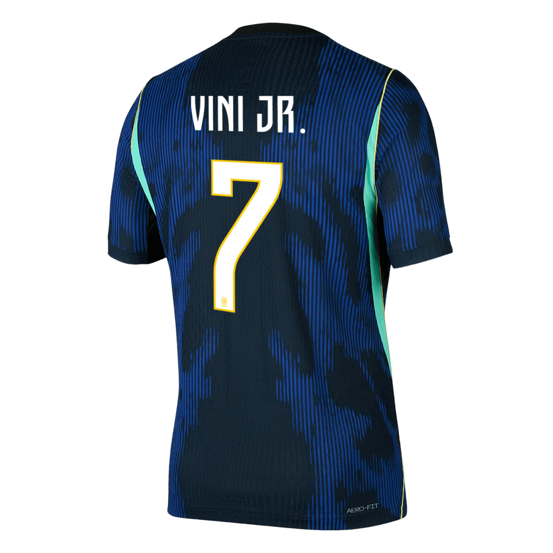 VINI JR. #7 Brazil Mens Away Soccer Jersey World Cup 2026 Navy - Player Version