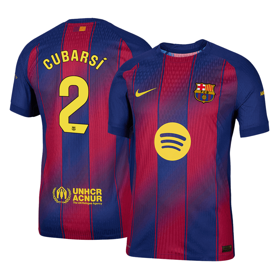 CUBARSÍ #2 Barcelona Mens Home Soccer Jersey 2025/26 Red&Blue - Player Version