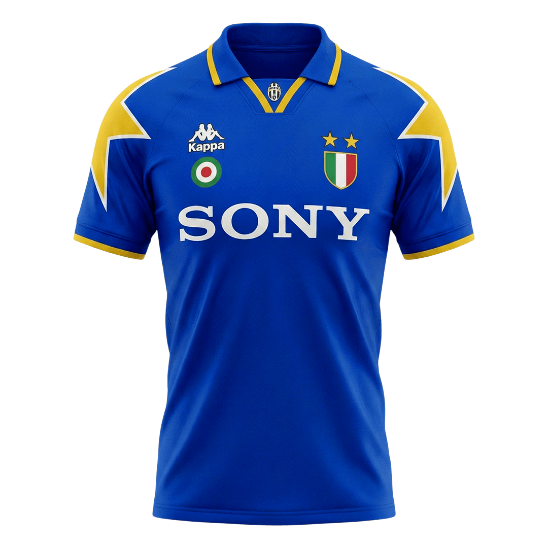 Retro Juventus Mens Away Soccer Jersey 1995/96 Blue