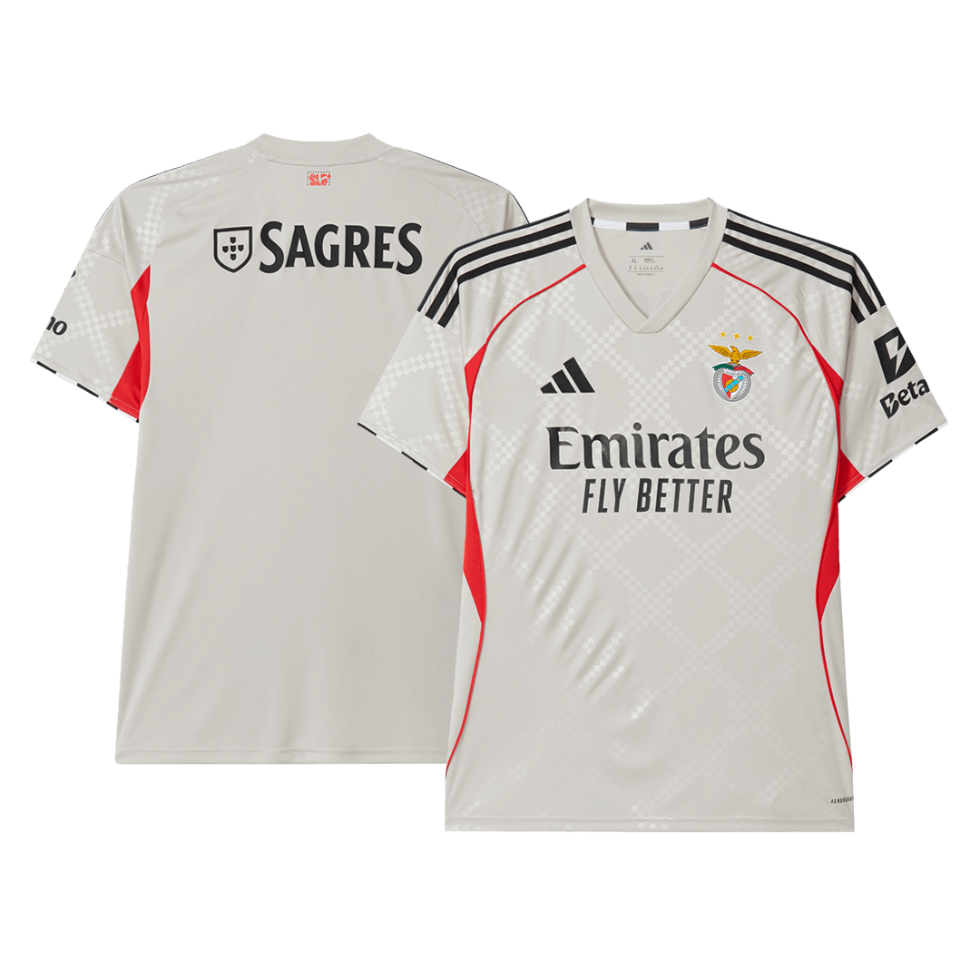 Benfica Mens Away Soccer Jersey 2025/26 Beige