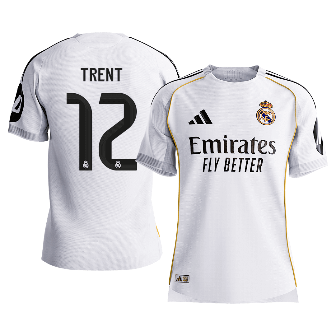 TRENT #12 Real Madrid Mens Home Soccer Jersey 2025/26 White - Player Version [PREMIUM]