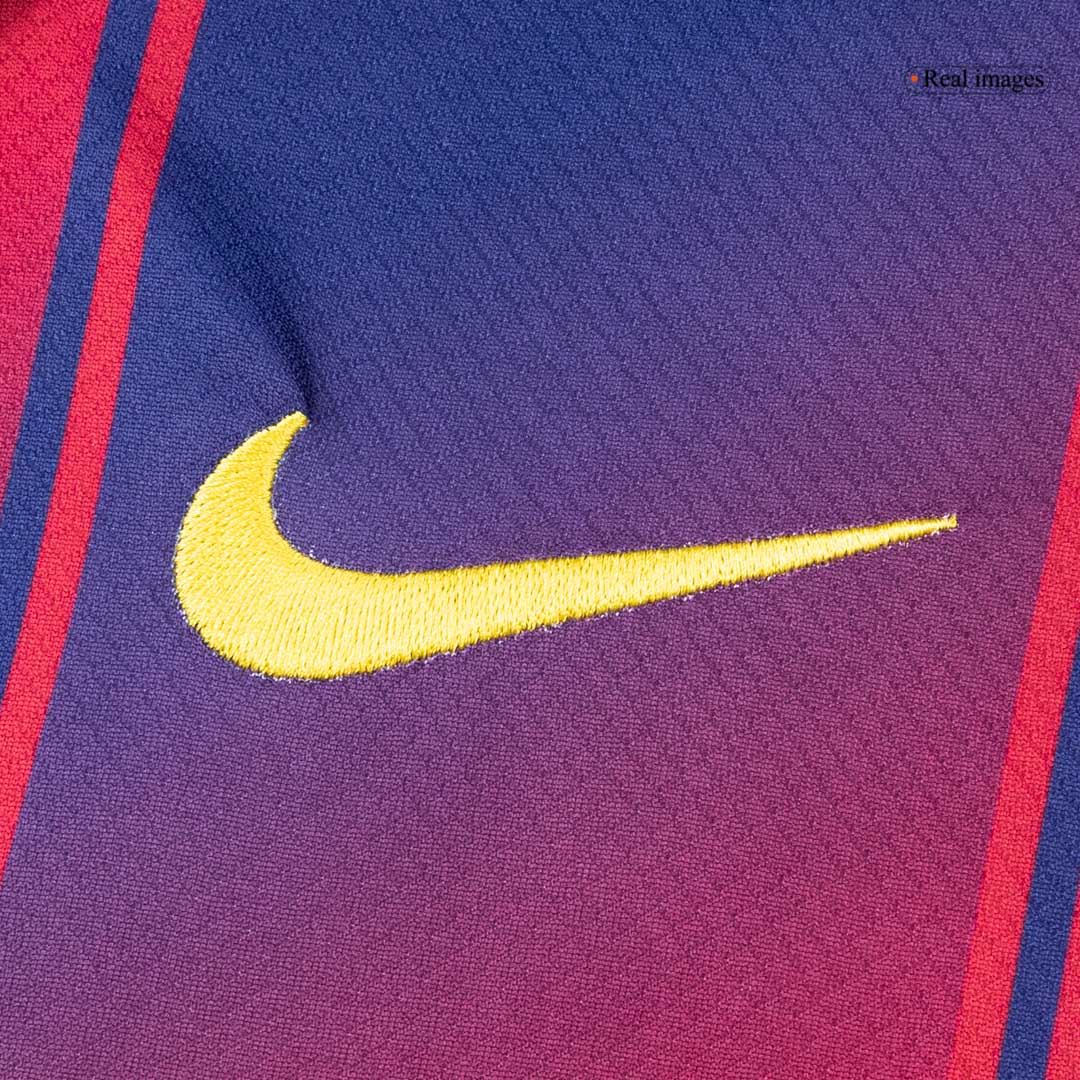 Barcelona Mens Home Long Sleeve Soccer Jersey 2025/26 Red&Blue