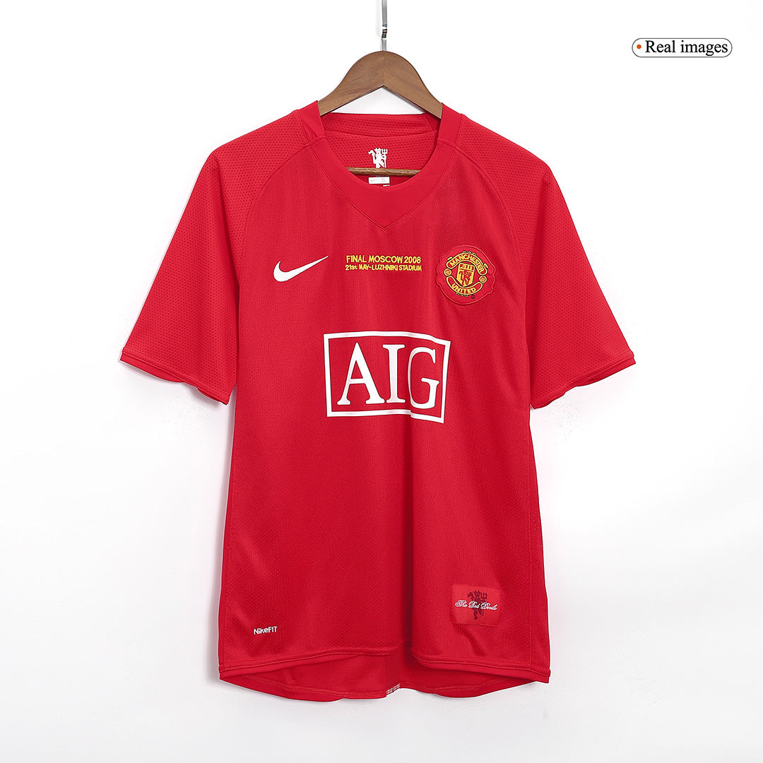 Retro Manchester United Mens Home Soccer Jersey 2007/08
