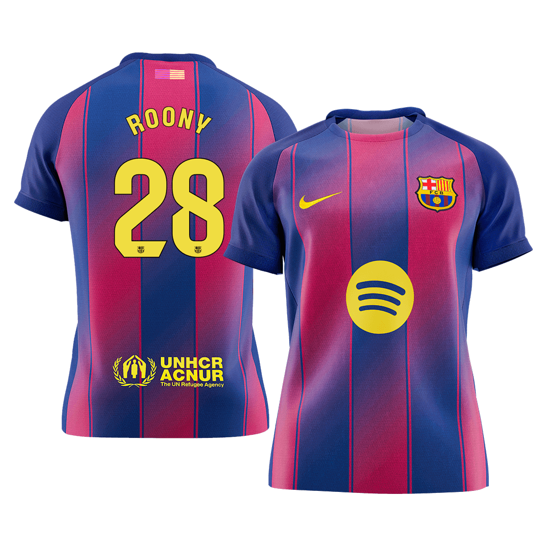 ROONY #28 Barcelona Mens Home Soccer Jersey 2025/26 Red&Blue [PREMIUM]