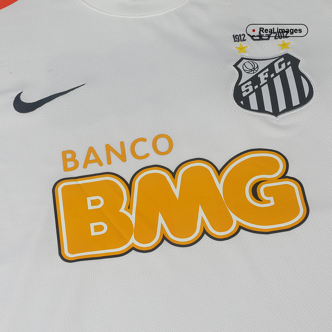 Retro Santos FC Mens Home Soccer Jersey 2011/12 White