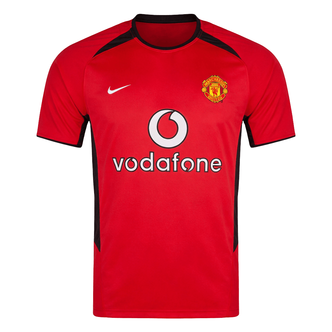 Retro Manchester United Mens Home Soccer Jersey 2002/04 Red