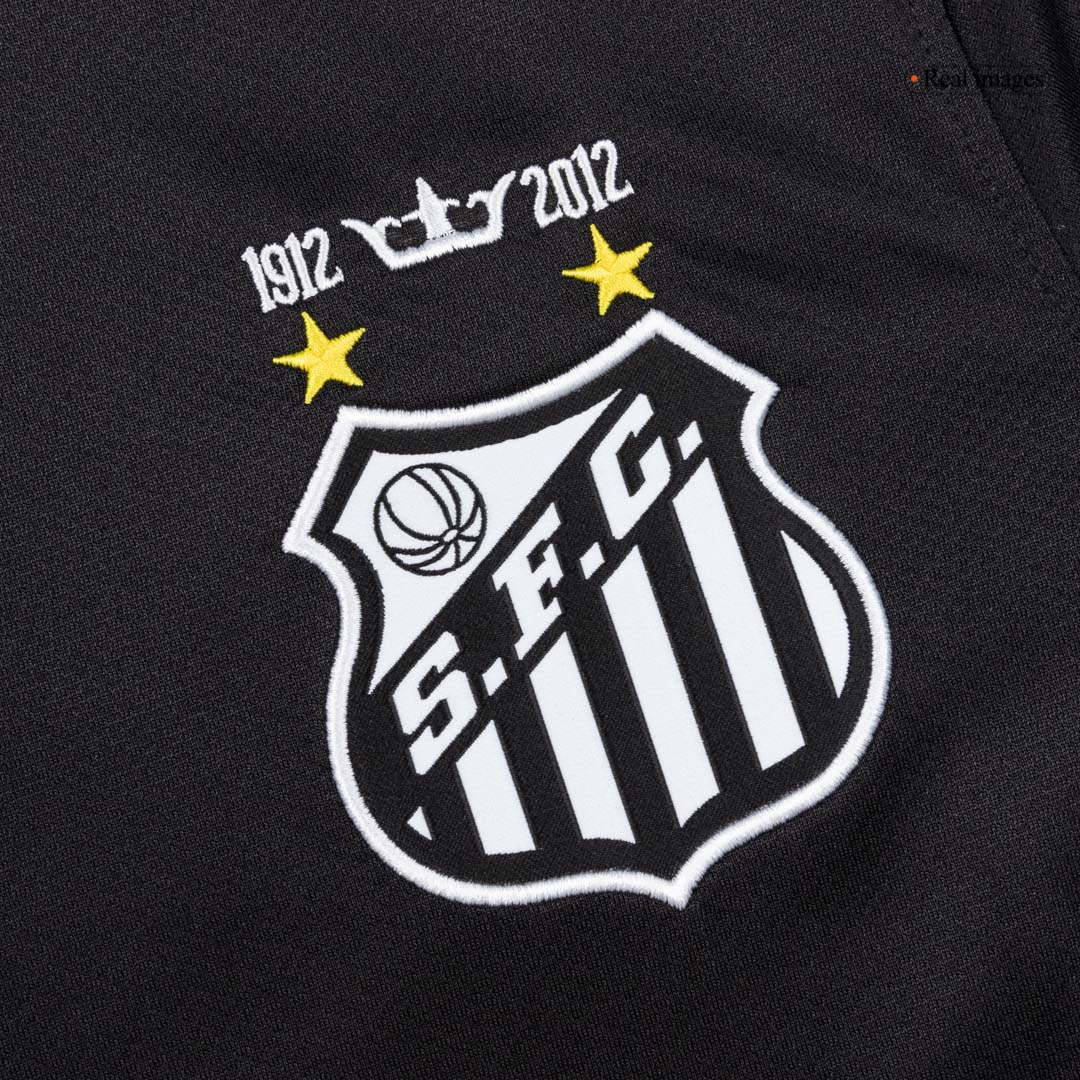 Retro Santos FC Mens Away Soccer Jersey 2011/12 Black