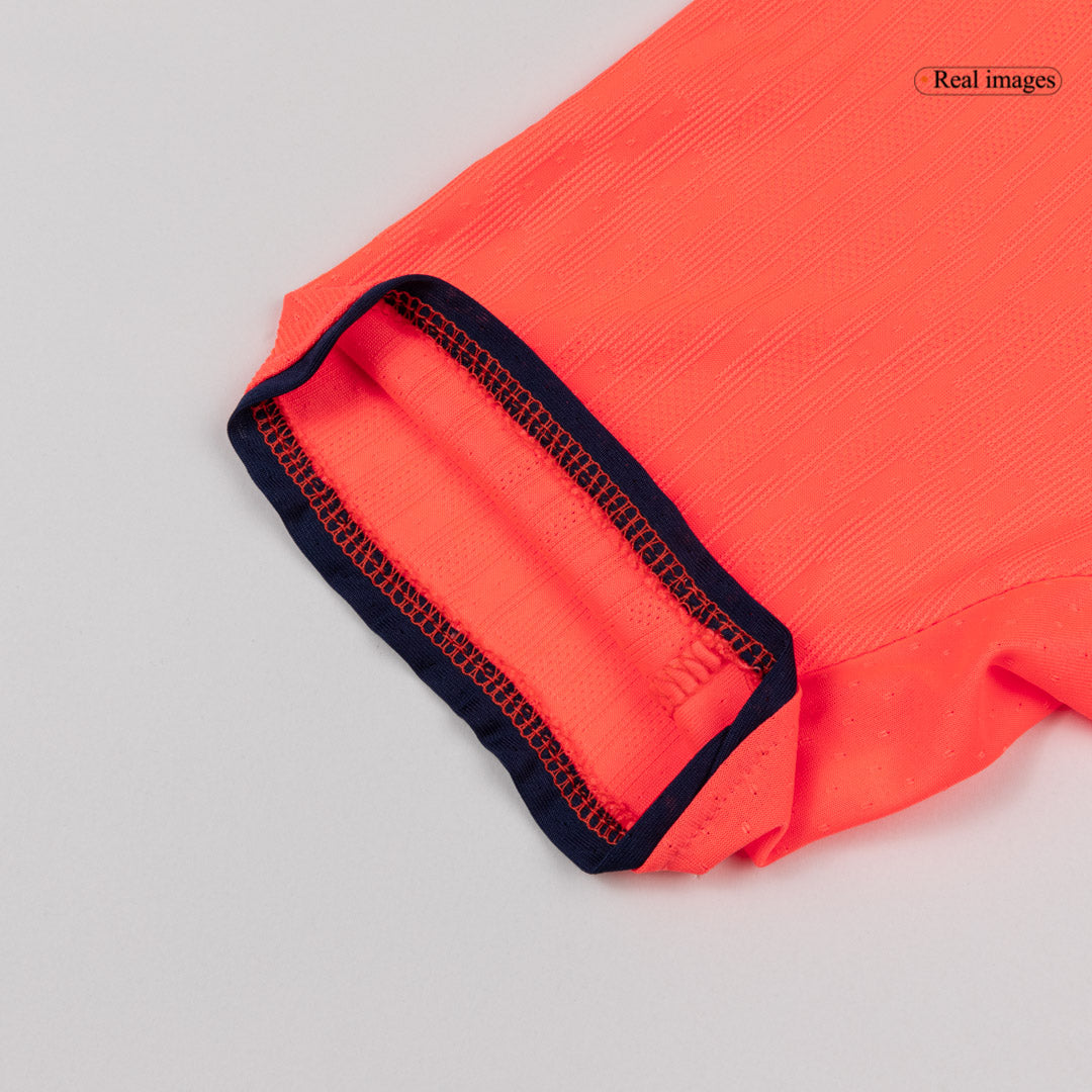 F.DE JONG #21 Barcelona Mens Third Away Soccer Jersey UCL 2025/26 Orange - Player Version