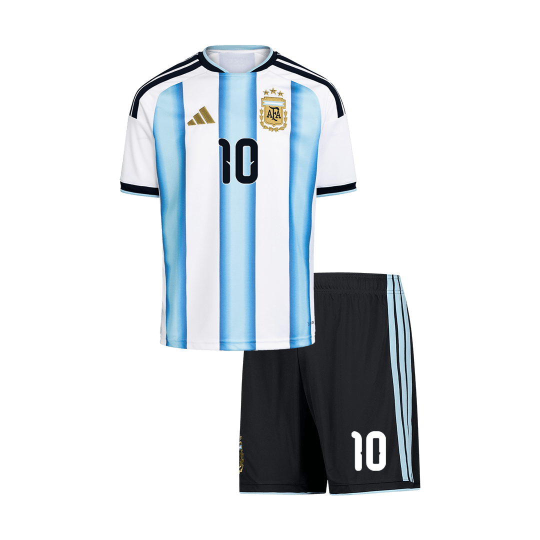 MESSI #10 Argentina Kids Home Soccer Kit World Cup 2026 Blue&White [PREMIUM]