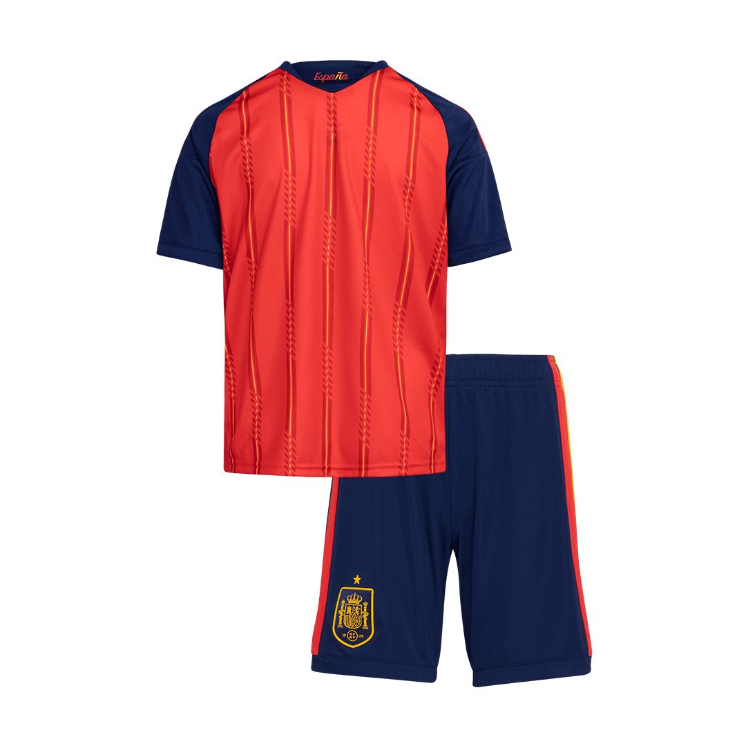Spain Kids Home Soccer Kit World Cup 2026 Red [PREMIUM]
