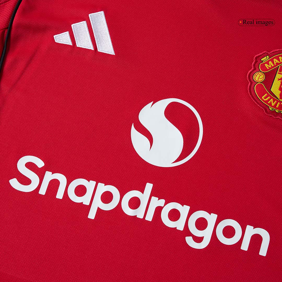 Manchester United Mens Home Long Sleeve Soccer Jersey 2025/26 Red
