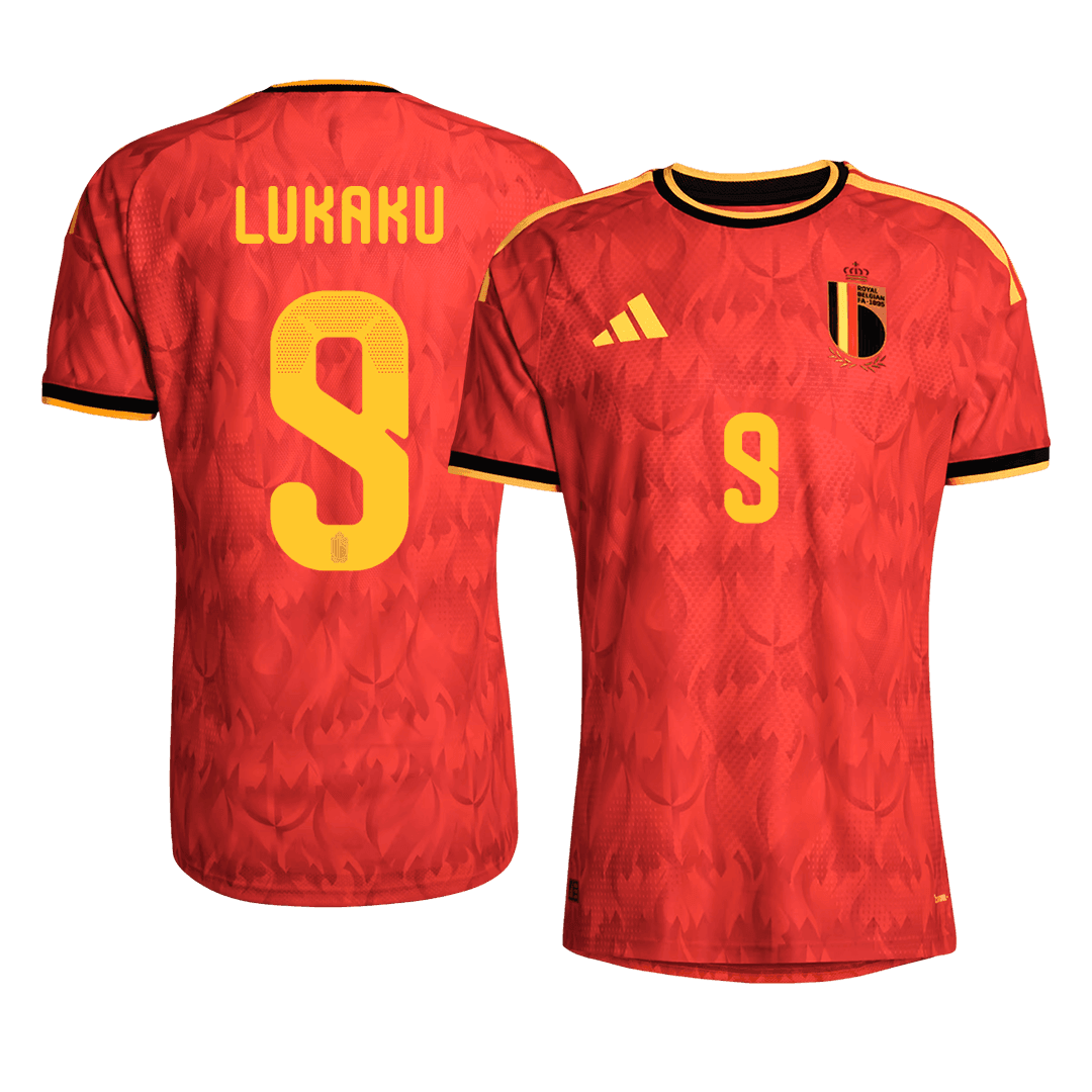 LUKAKU #9 Belgium Mens Home Soccer Jersey World Cup 2026 Red - Player Version