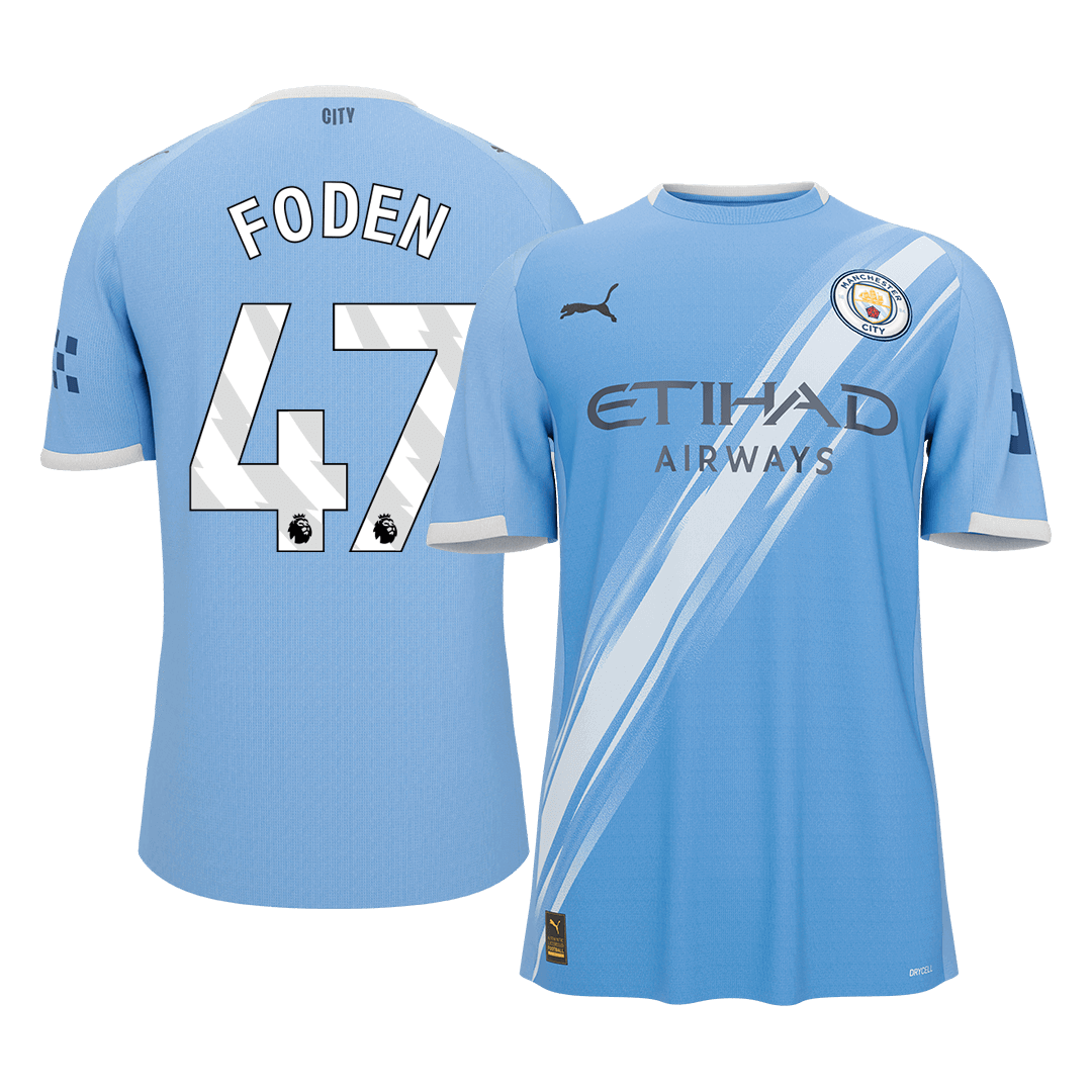 FODEN #47 Manchester City Mens Home Soccer Jersey 2025/26 Blue [PREMIUM]