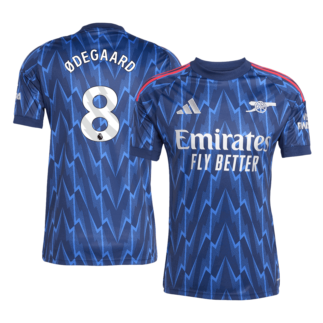 ØDEGAARD #8 Arsenal Mens Away Soccer Jersey 2025/26 Blue