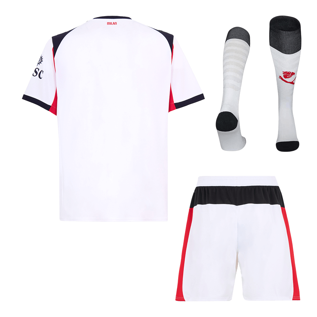 AC Milan Mens Away Soccer Full Set 2025/26 White